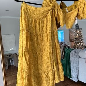 Yellow 2-Piece Skirt Set